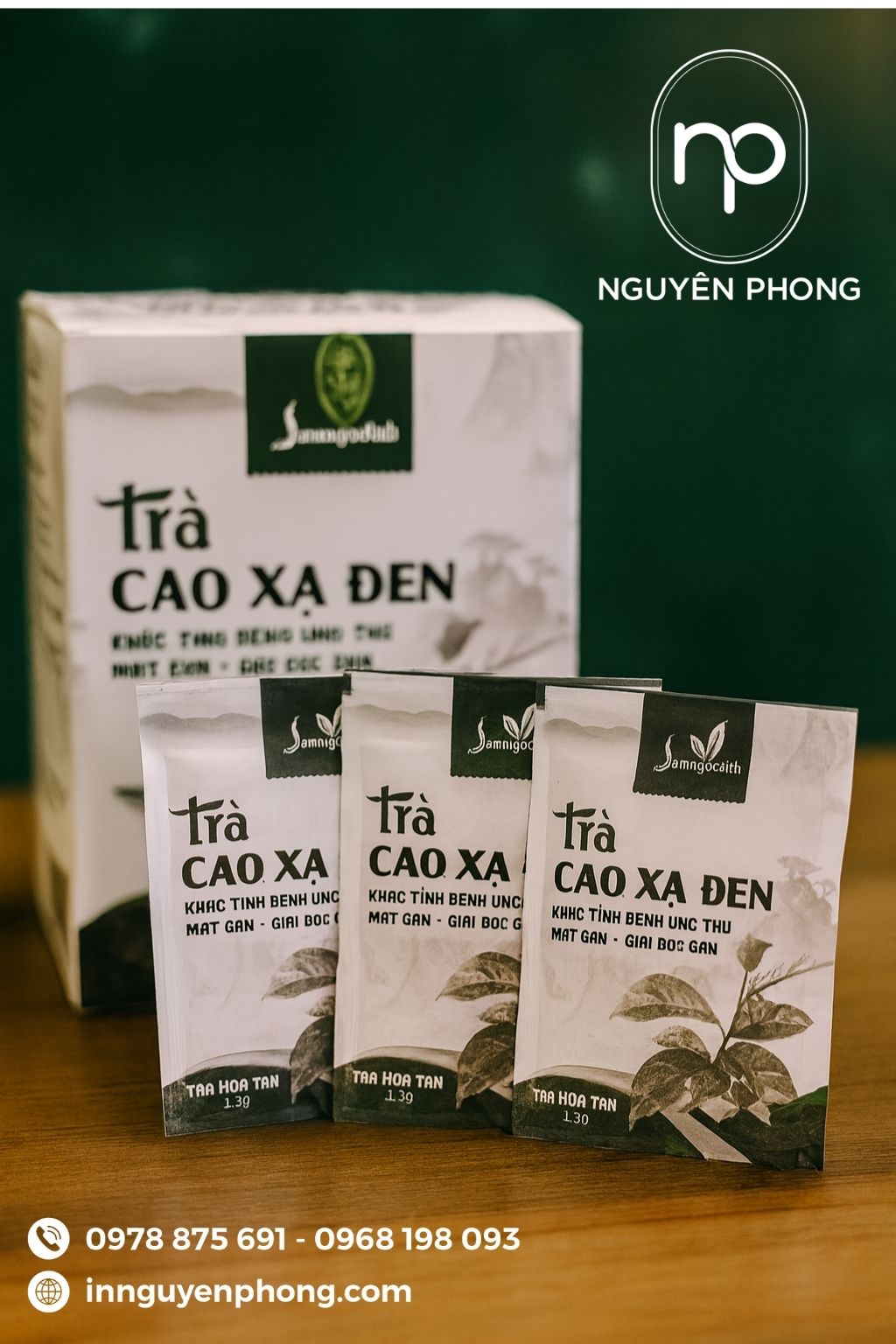 In hộp giấy đựng cao xạ đen đơn giản